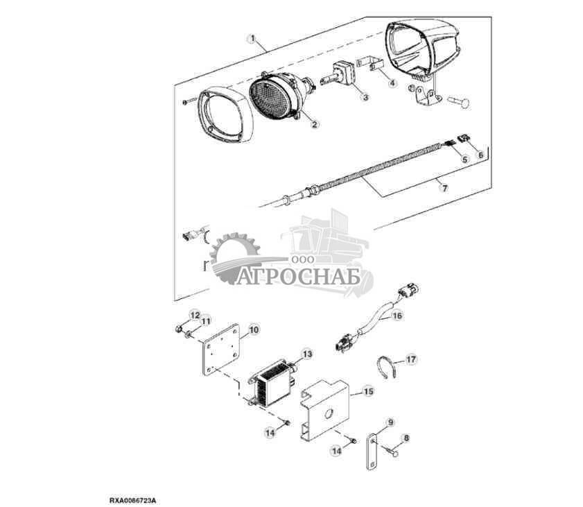 Rear Work Light, Fender, High Intensity Discharge 